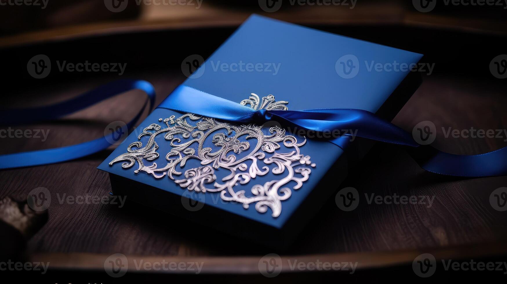 card blue invitation photo