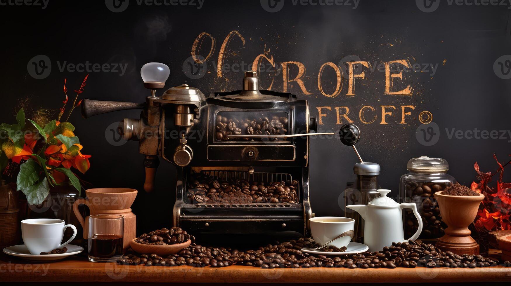 phrase coffee lettering photo