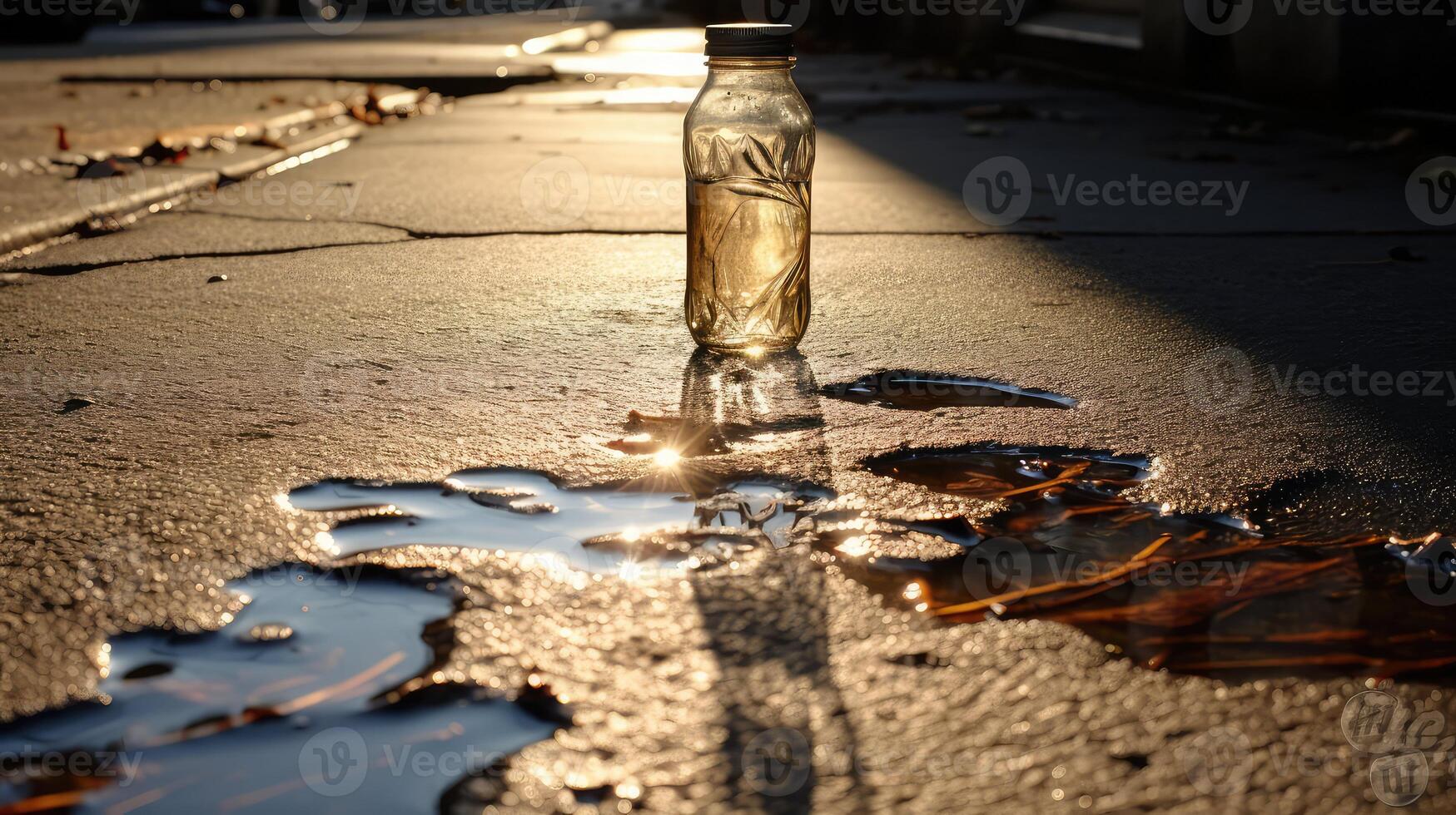 bottle spill water photo