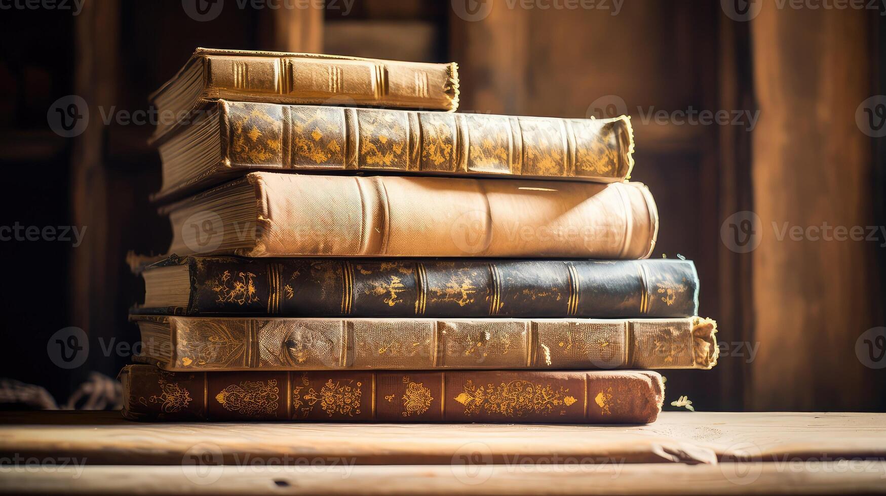 classic old book standing photo