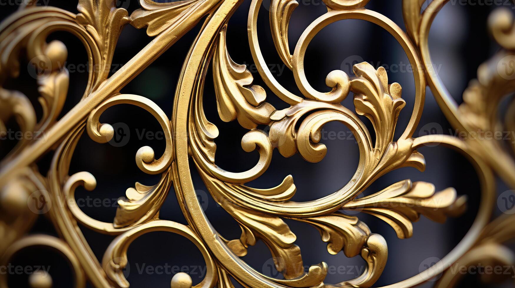 elegant gold scroll design photo