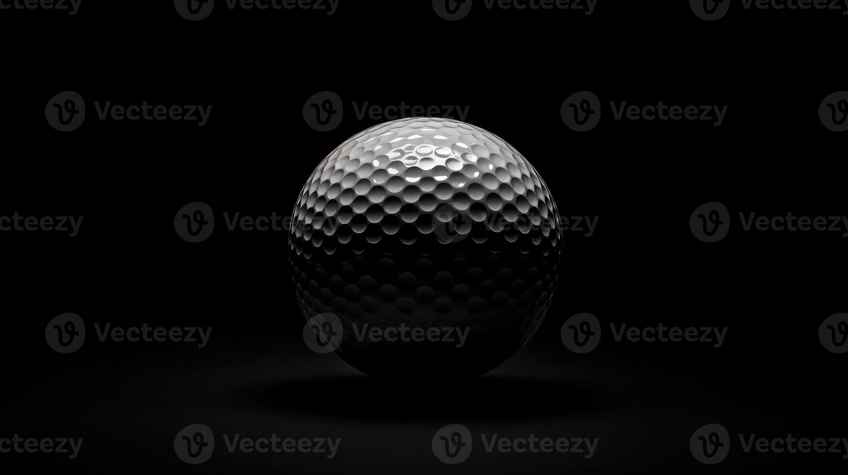 composition golf ball black background photo