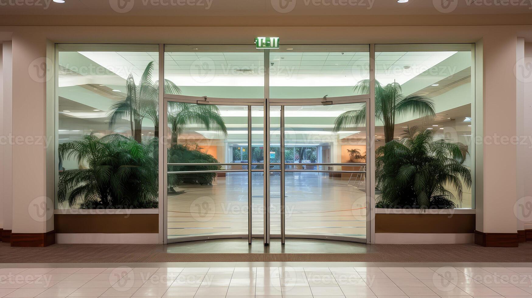 shopping glass door entrance photo