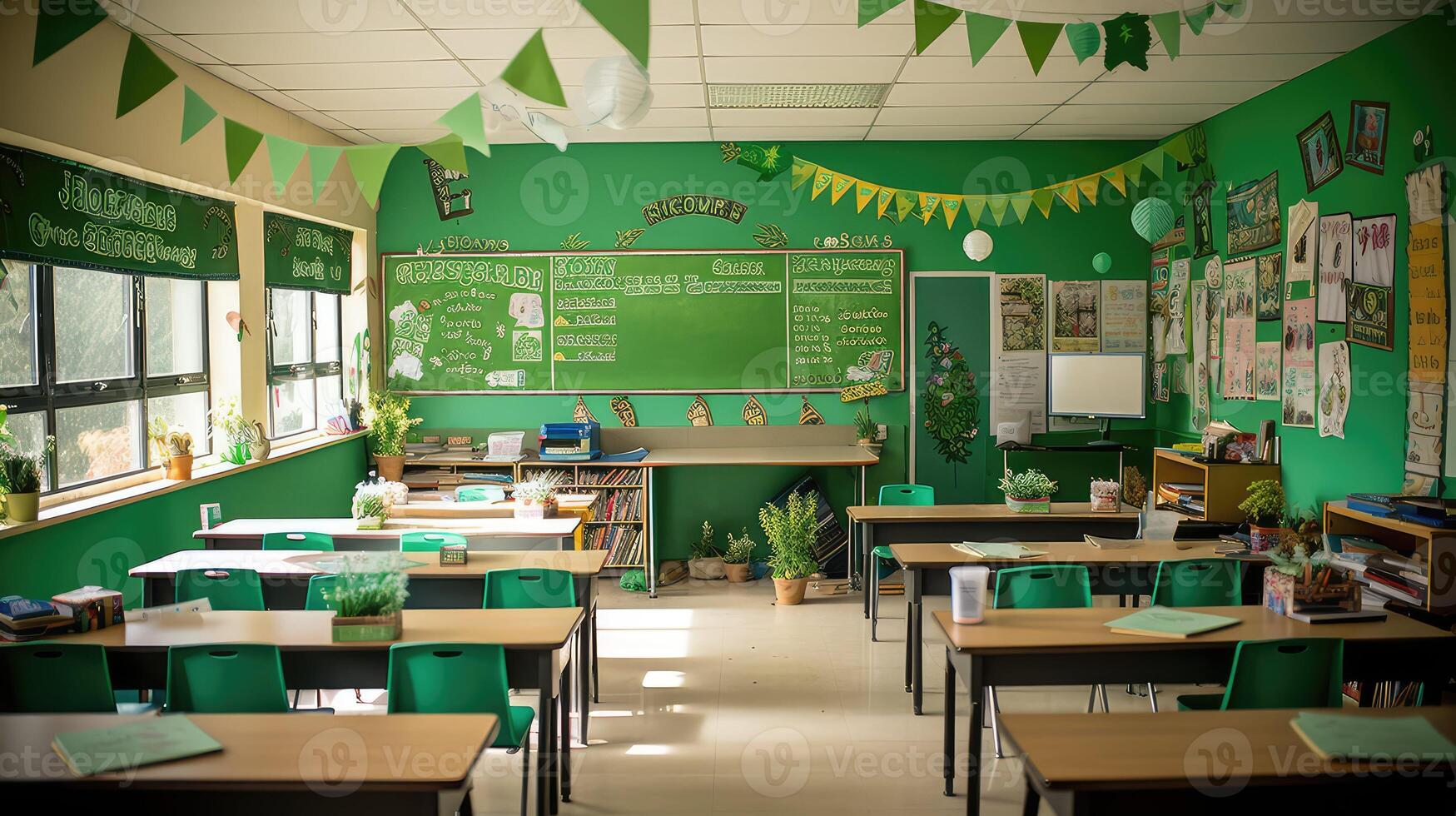 learning back to school green photo