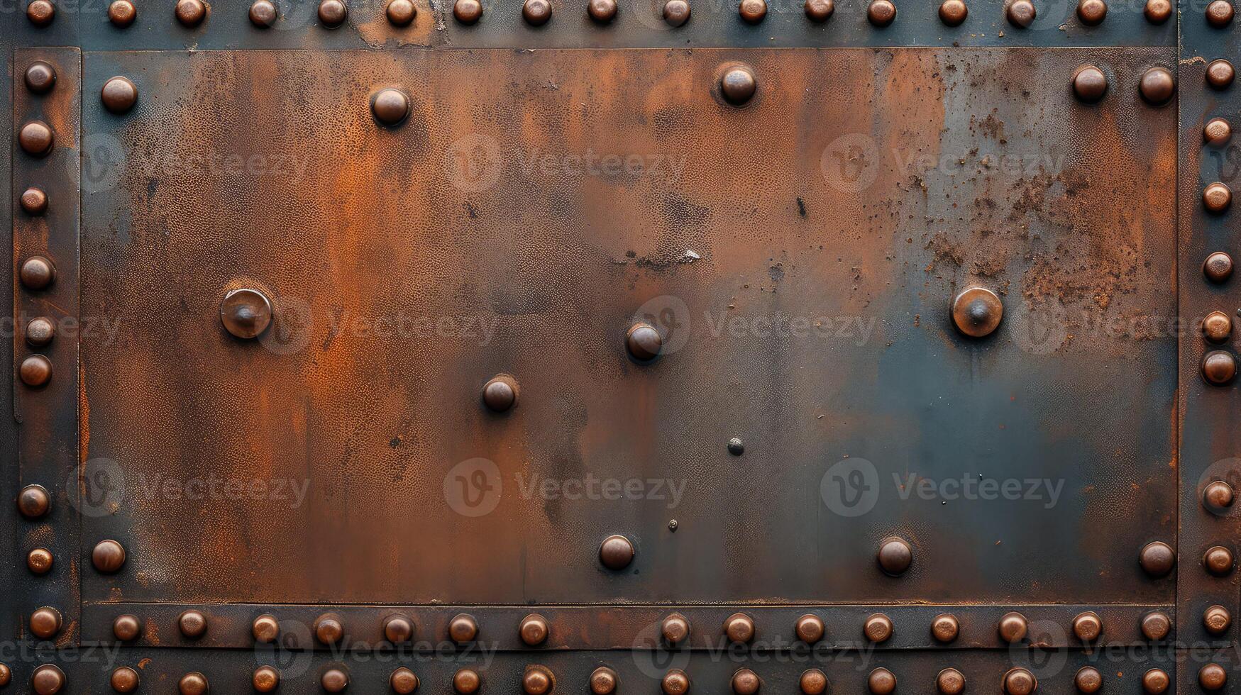 weathered rivets metal background photo