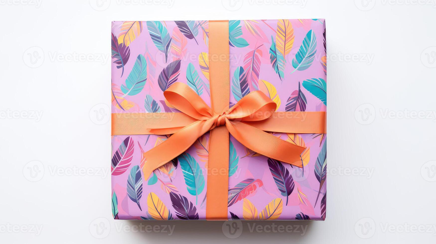 patterned gift box top view photo