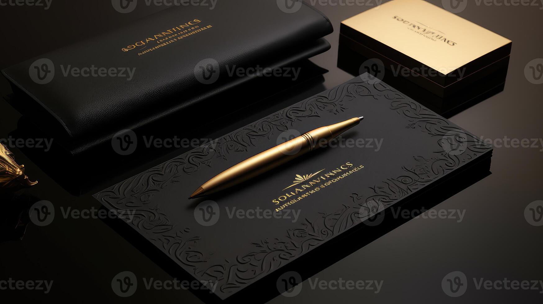 typography gold damask background photo