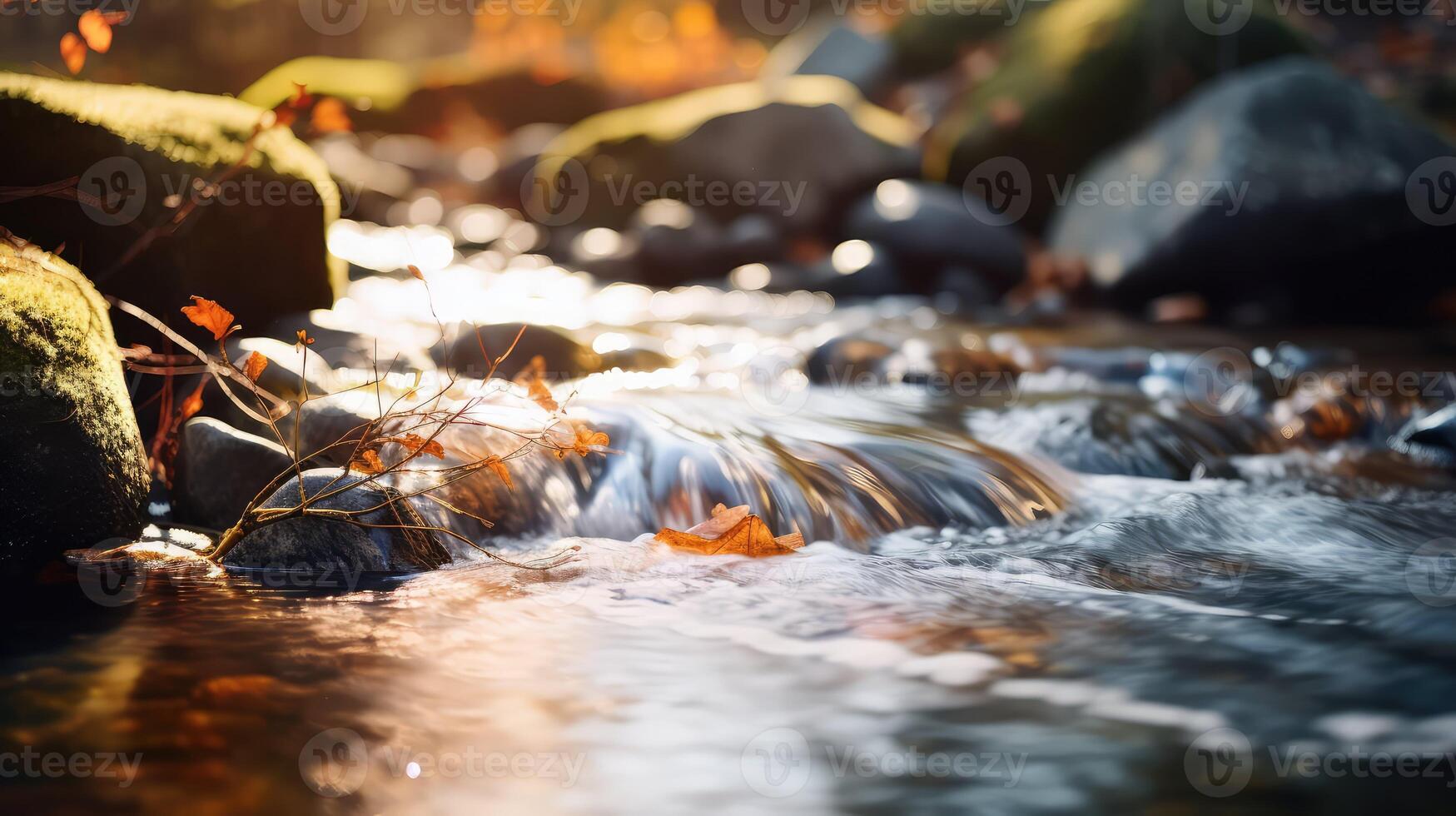 crystal blurred water background photo