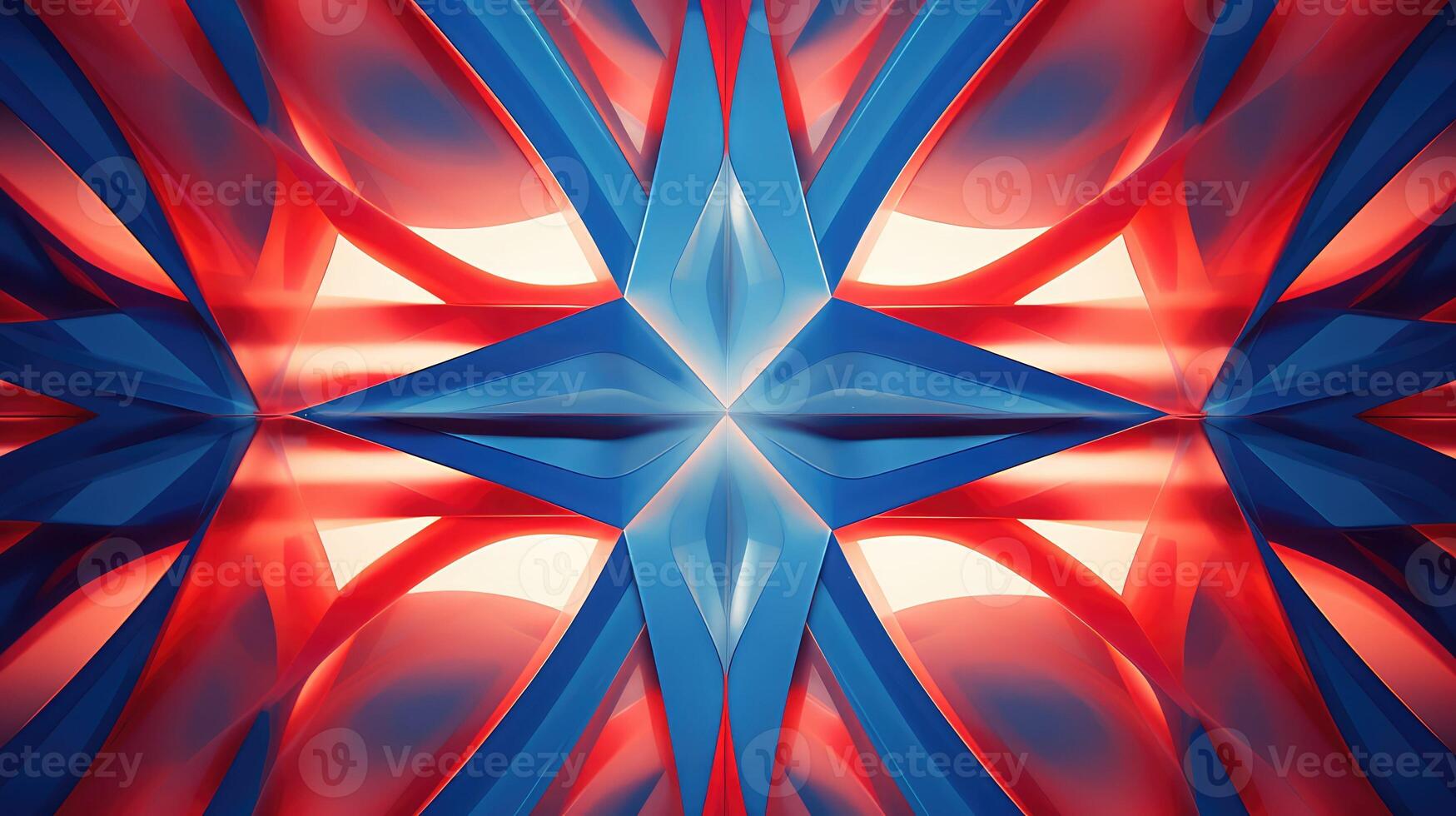geometric abstract red blue photo