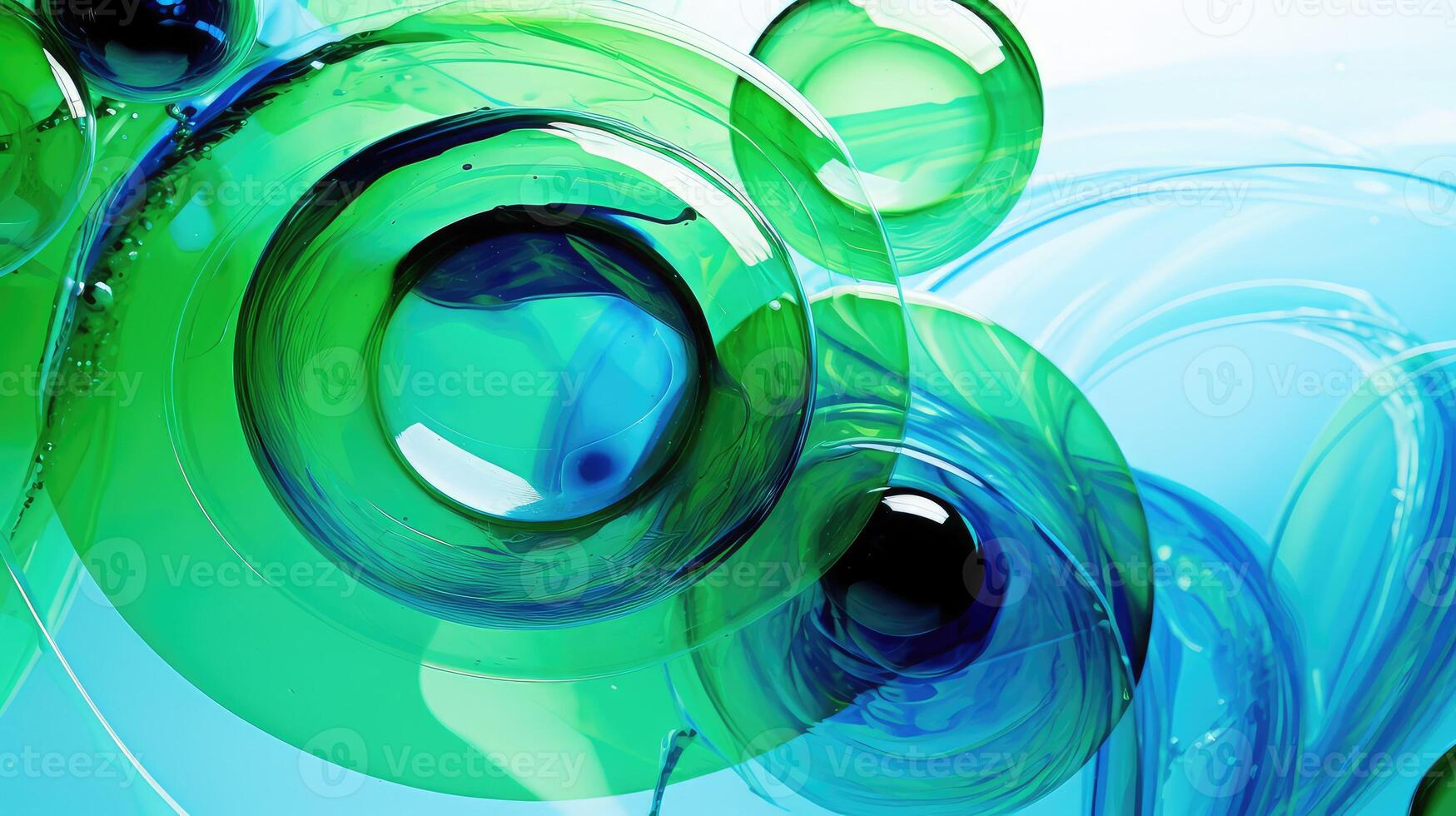 swirling green and blue circles photo