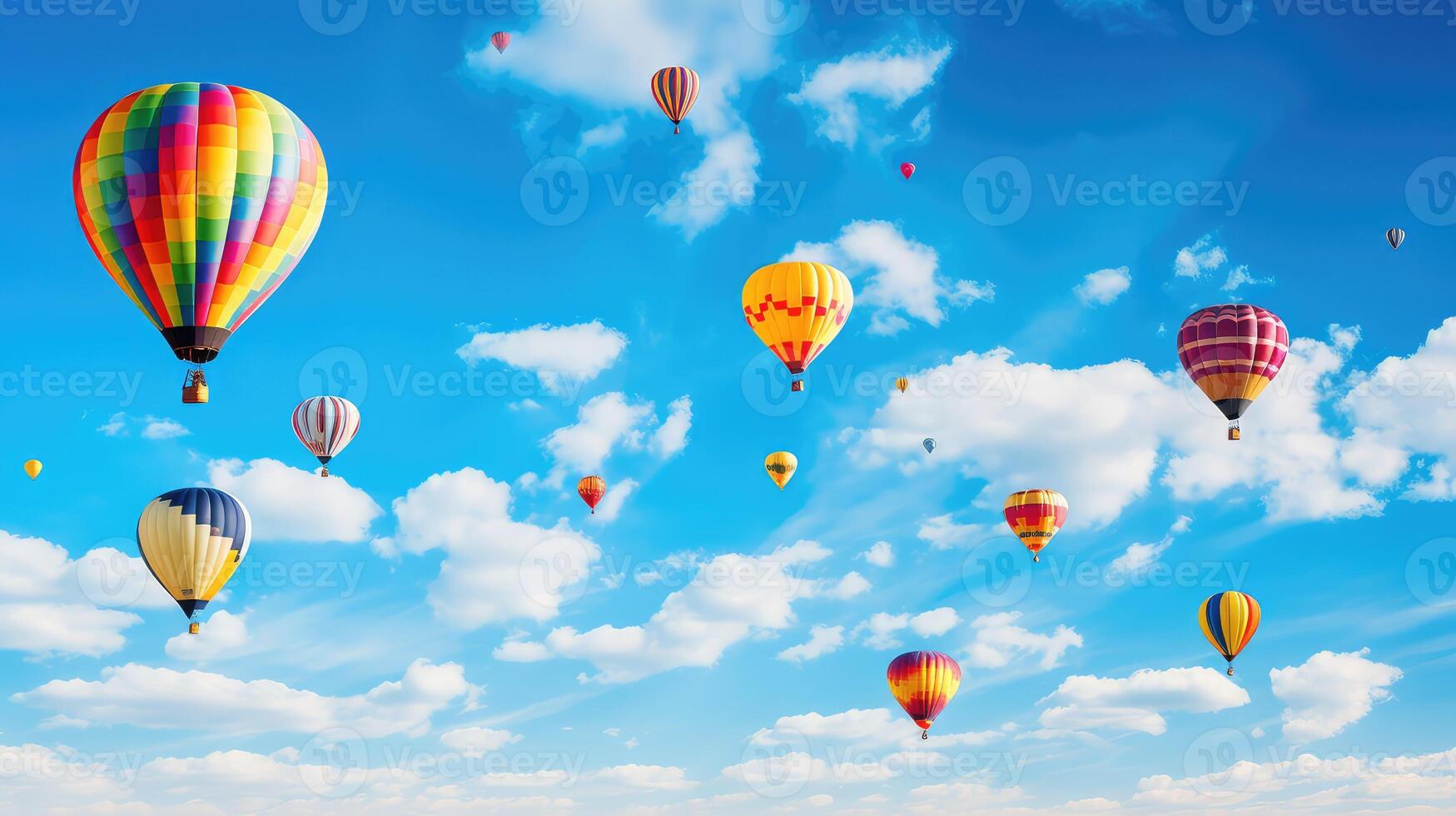 balloons blue sky background photo