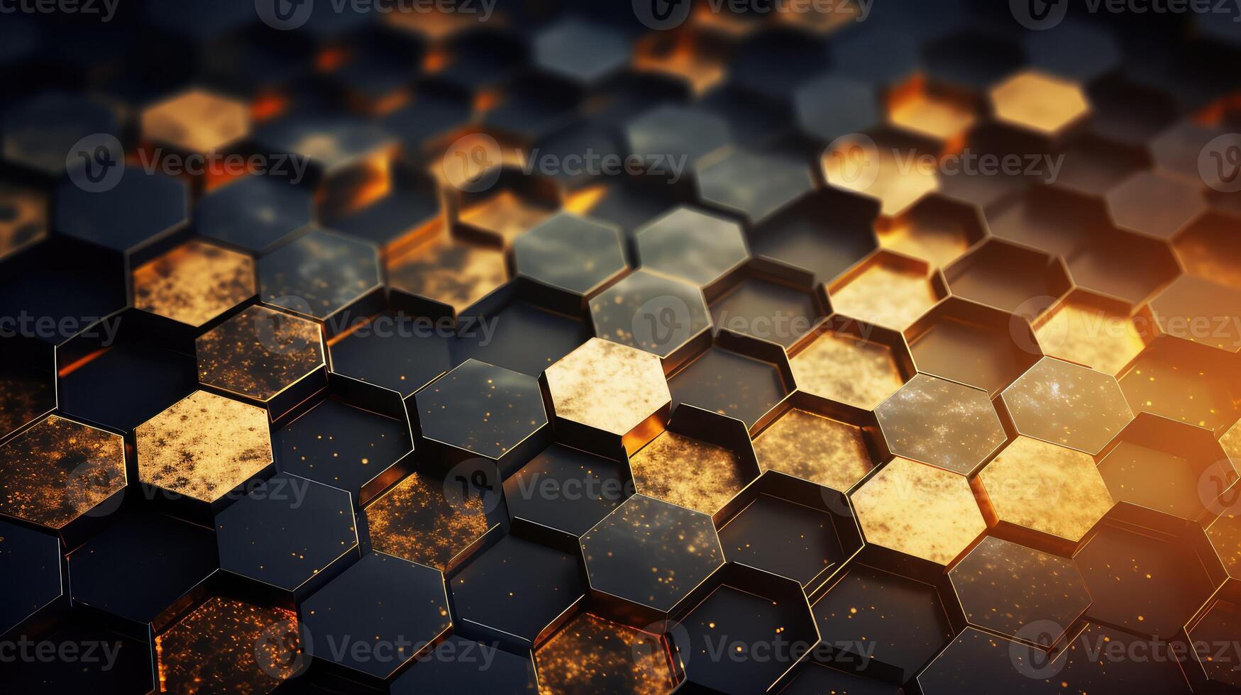 geometric black and gold bokeh photo