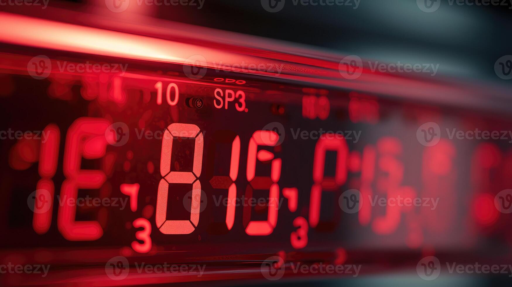 thermometer red digital numbers photo