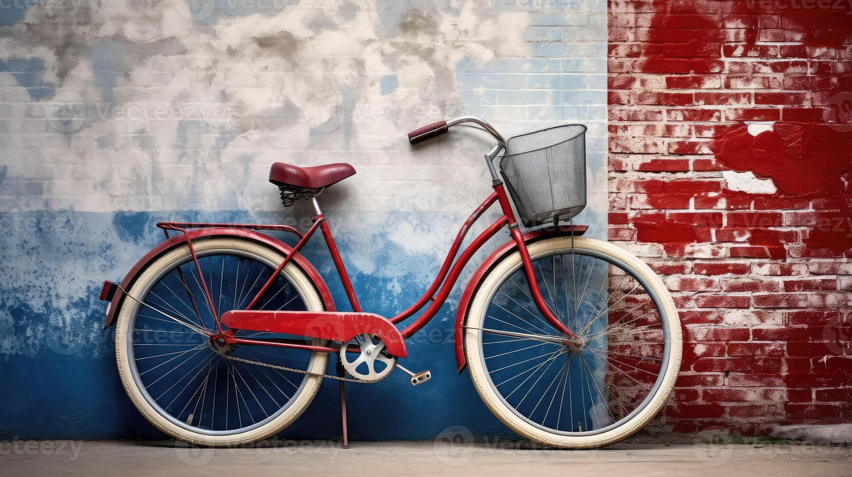 timeless red white blue lines photo