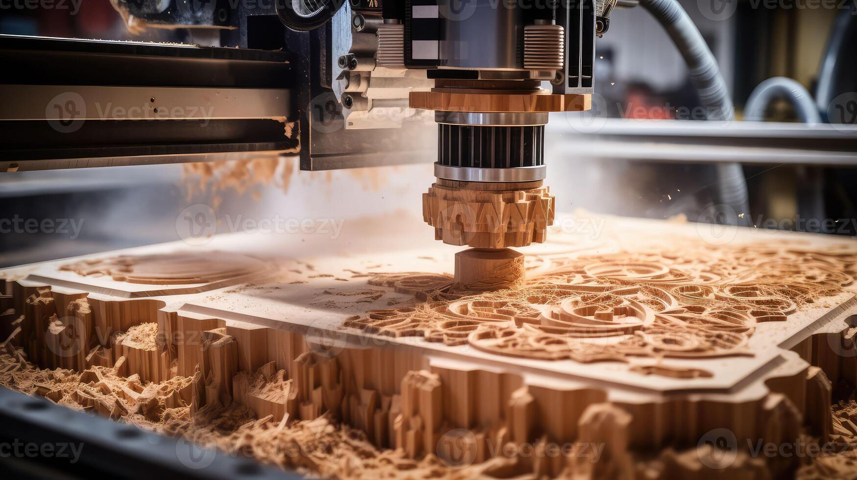 precision cnc machine wood photo