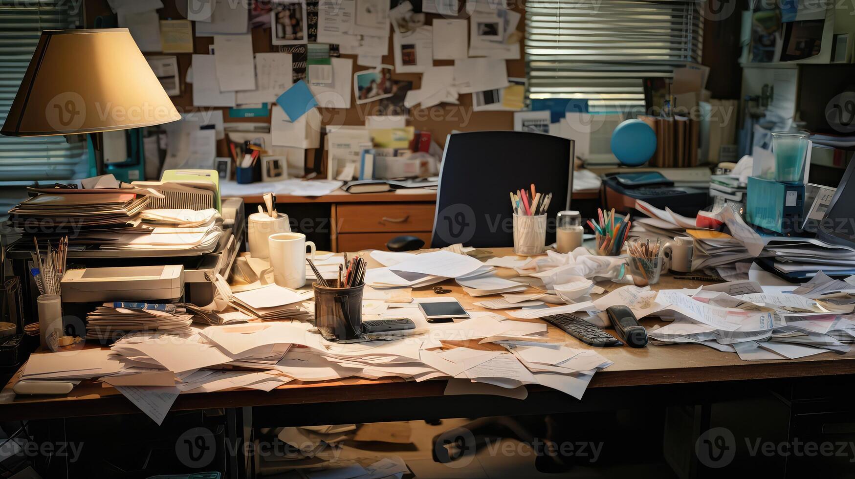 mess office clutter photo