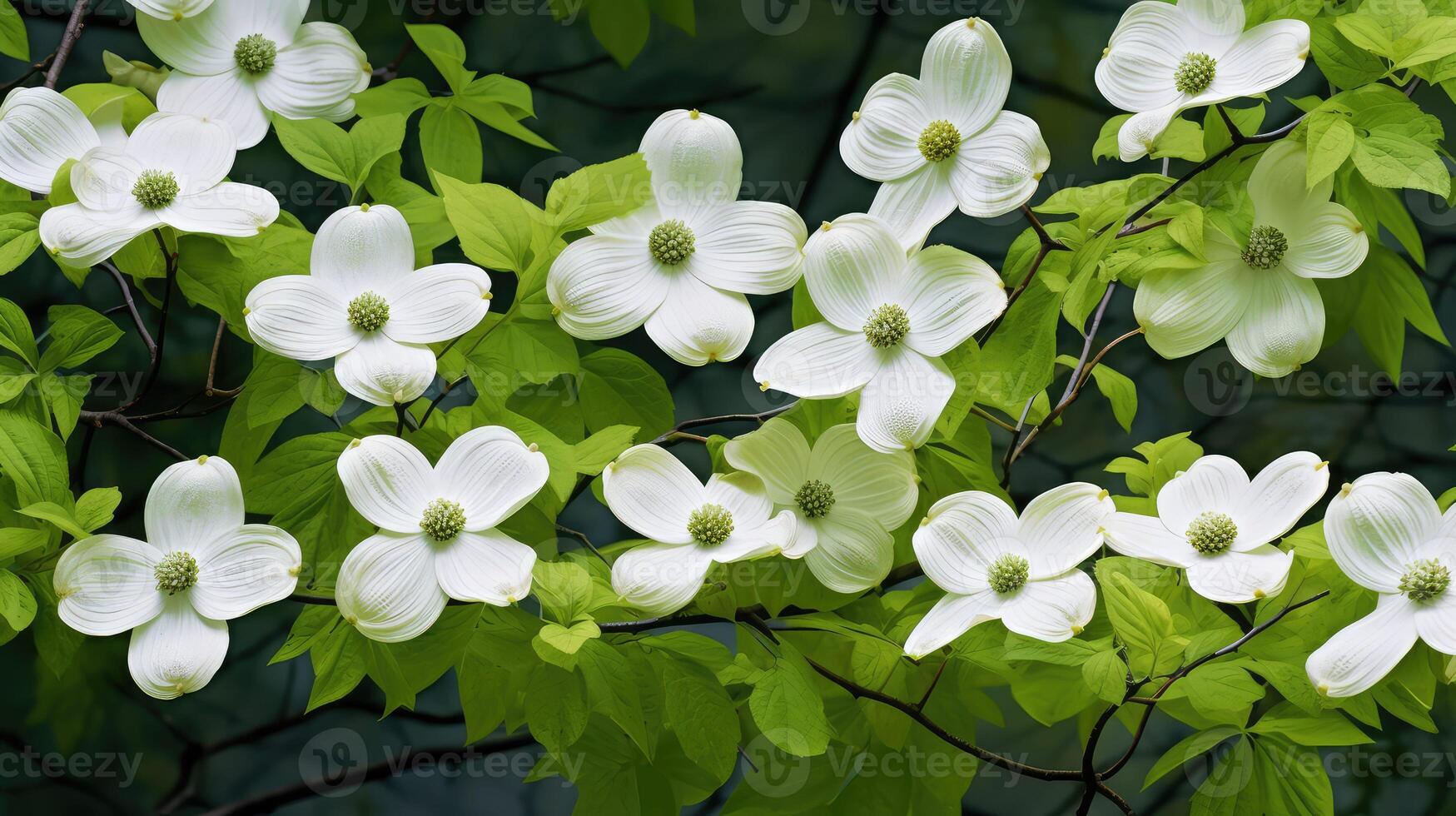 green dogwood trees photo