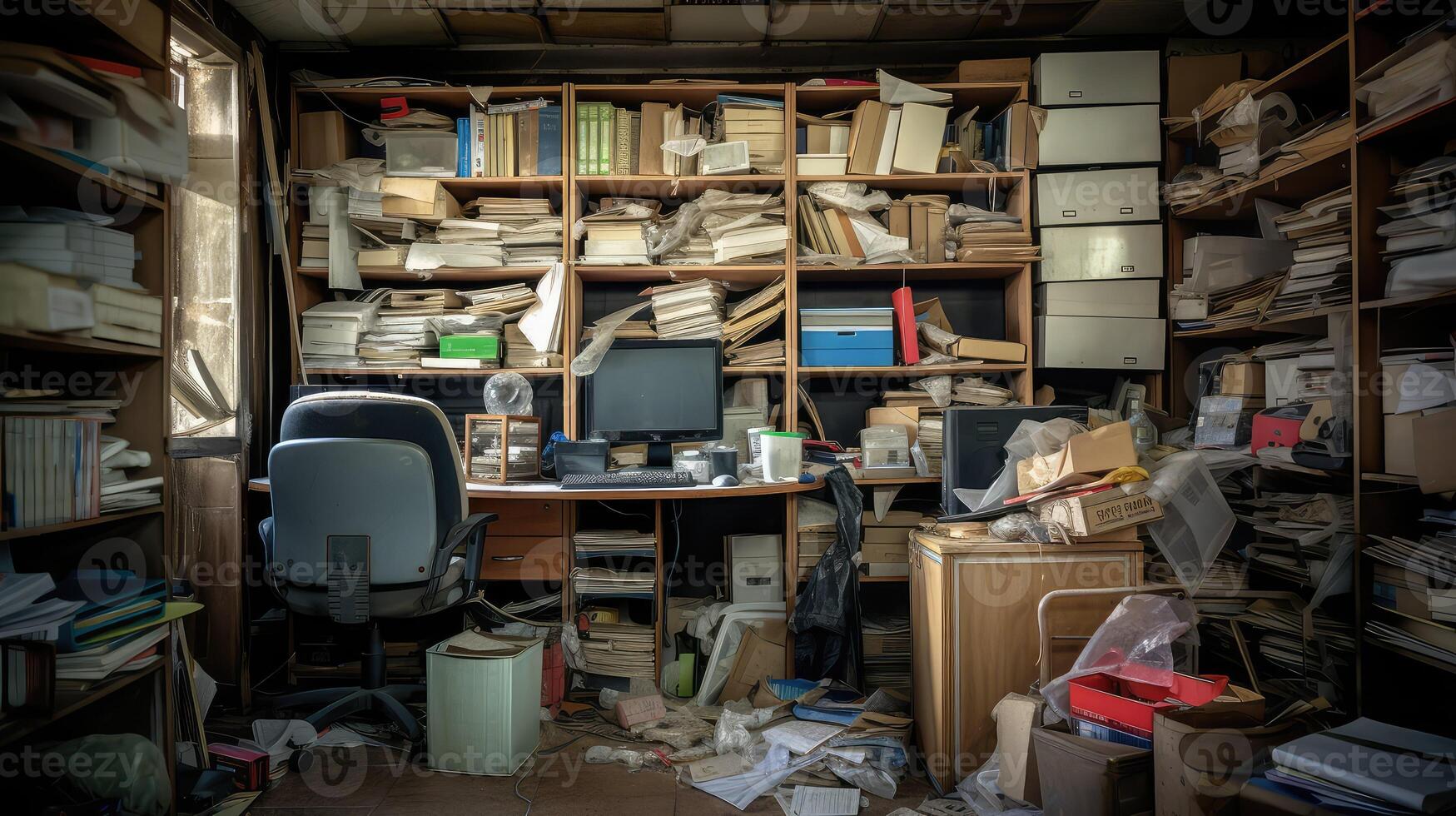 disarray dirty office photo