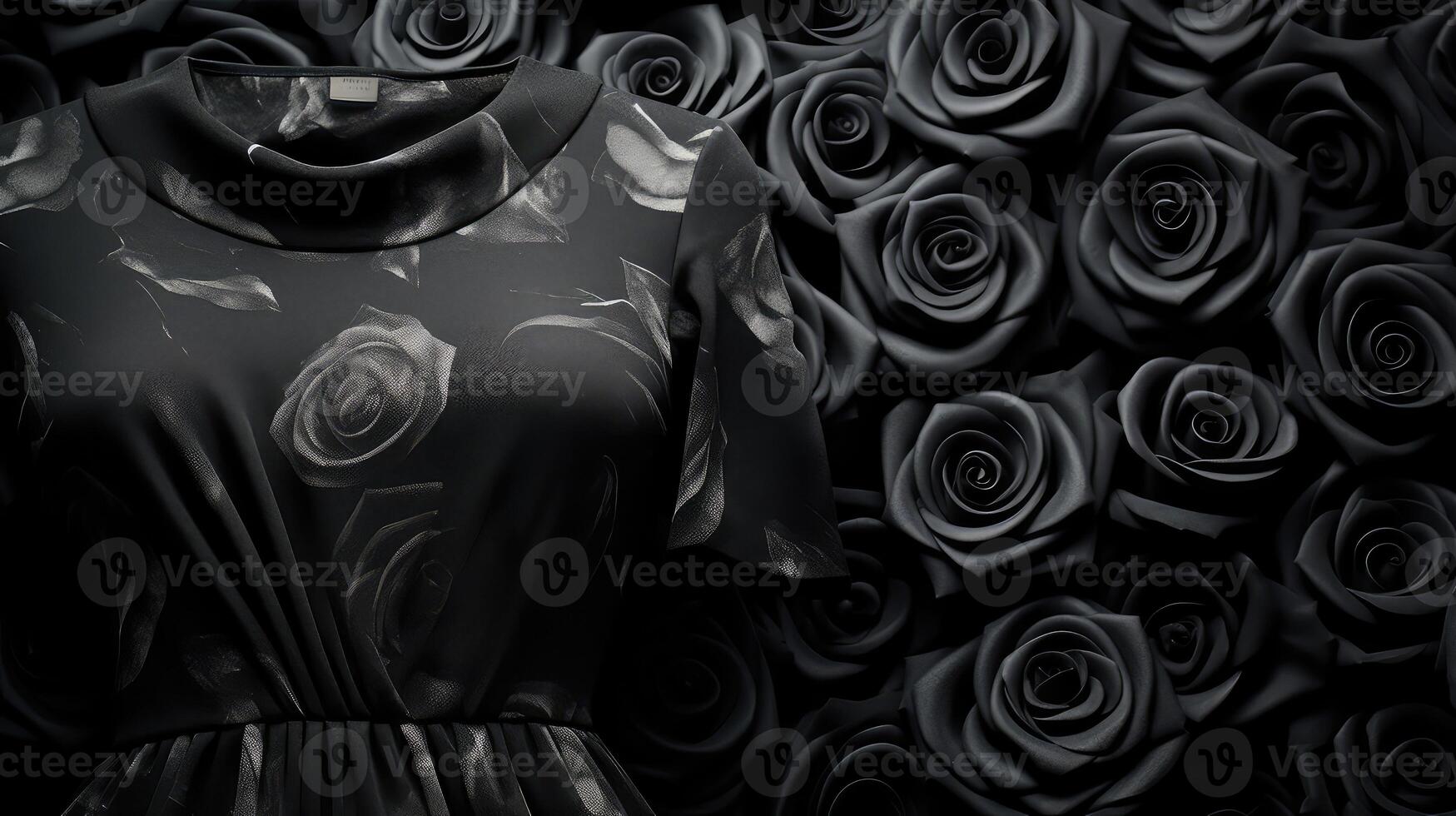 rose black dress photo