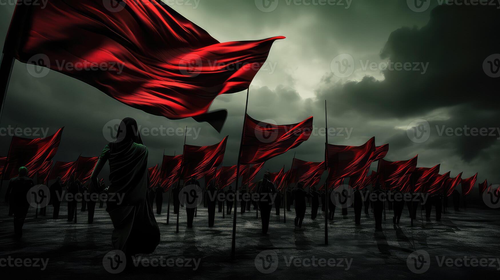 resilience red black green flag photo