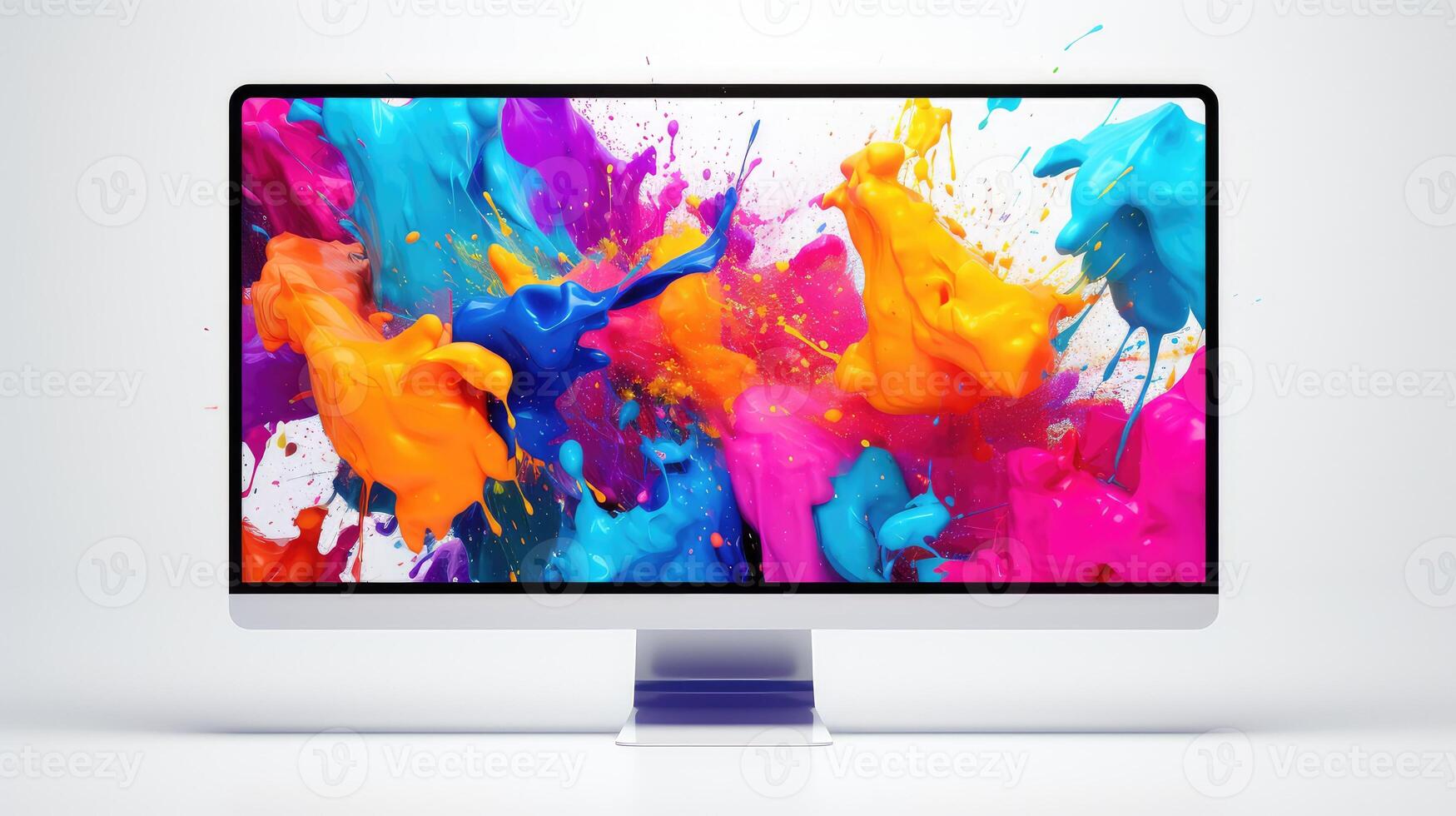 colorful white computer screen photo