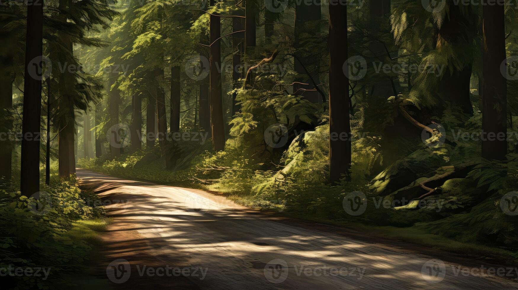 sunlight road with background photo