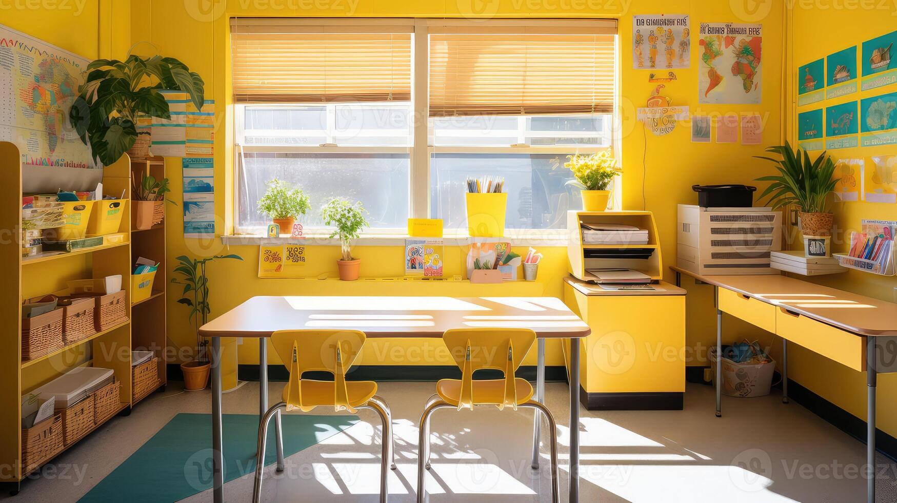 large yellow desk photo