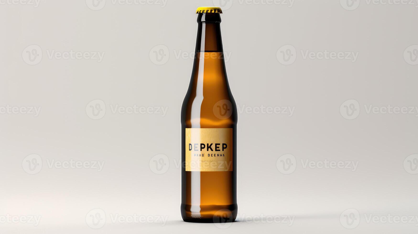 up beer bottle mock photo
