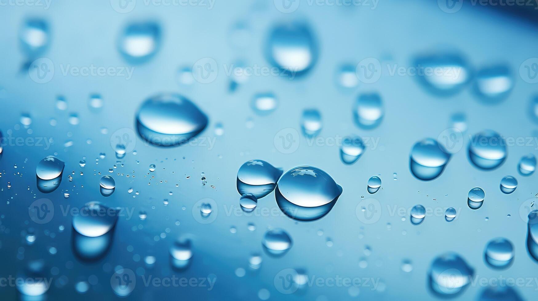 window blue water drops photo