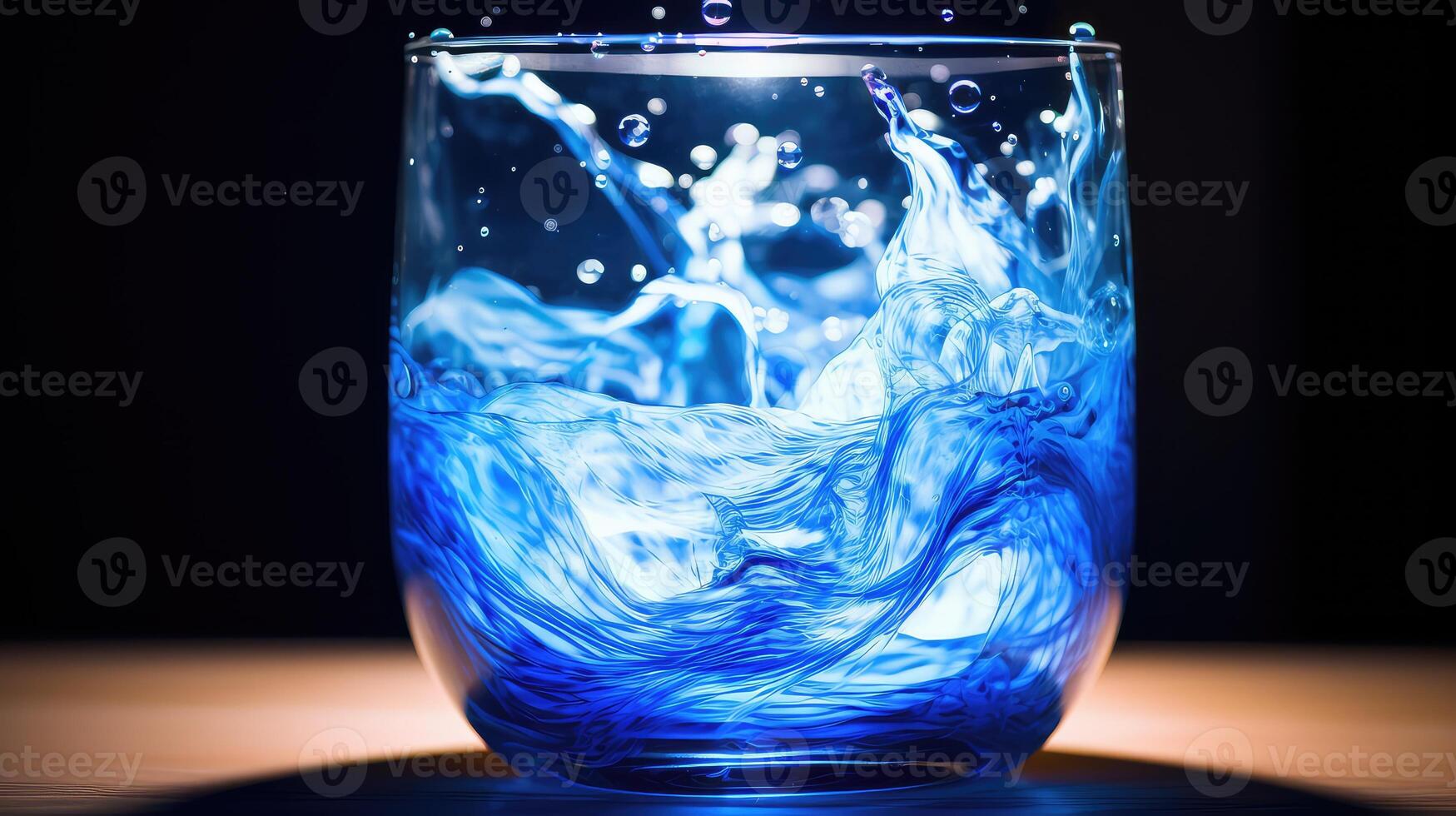 dispersion ink water blue photo