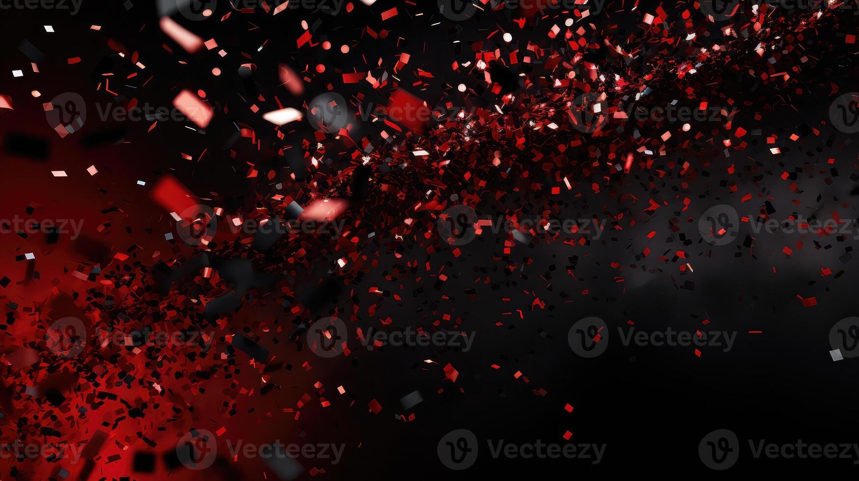 celebration black and red confetti photo