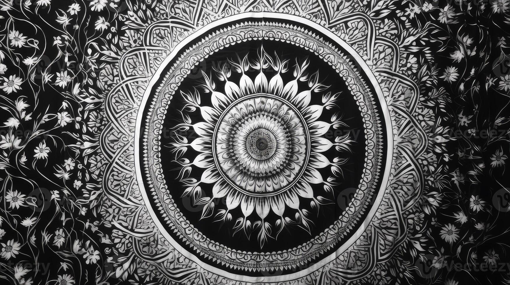 contrast mandala black white photo