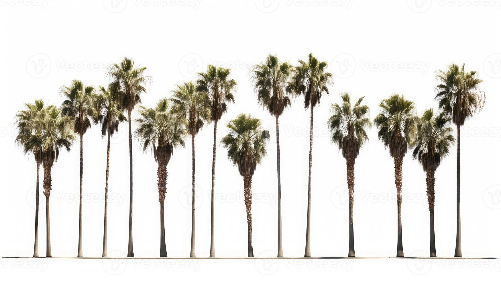 symmetry palm trees white background photo