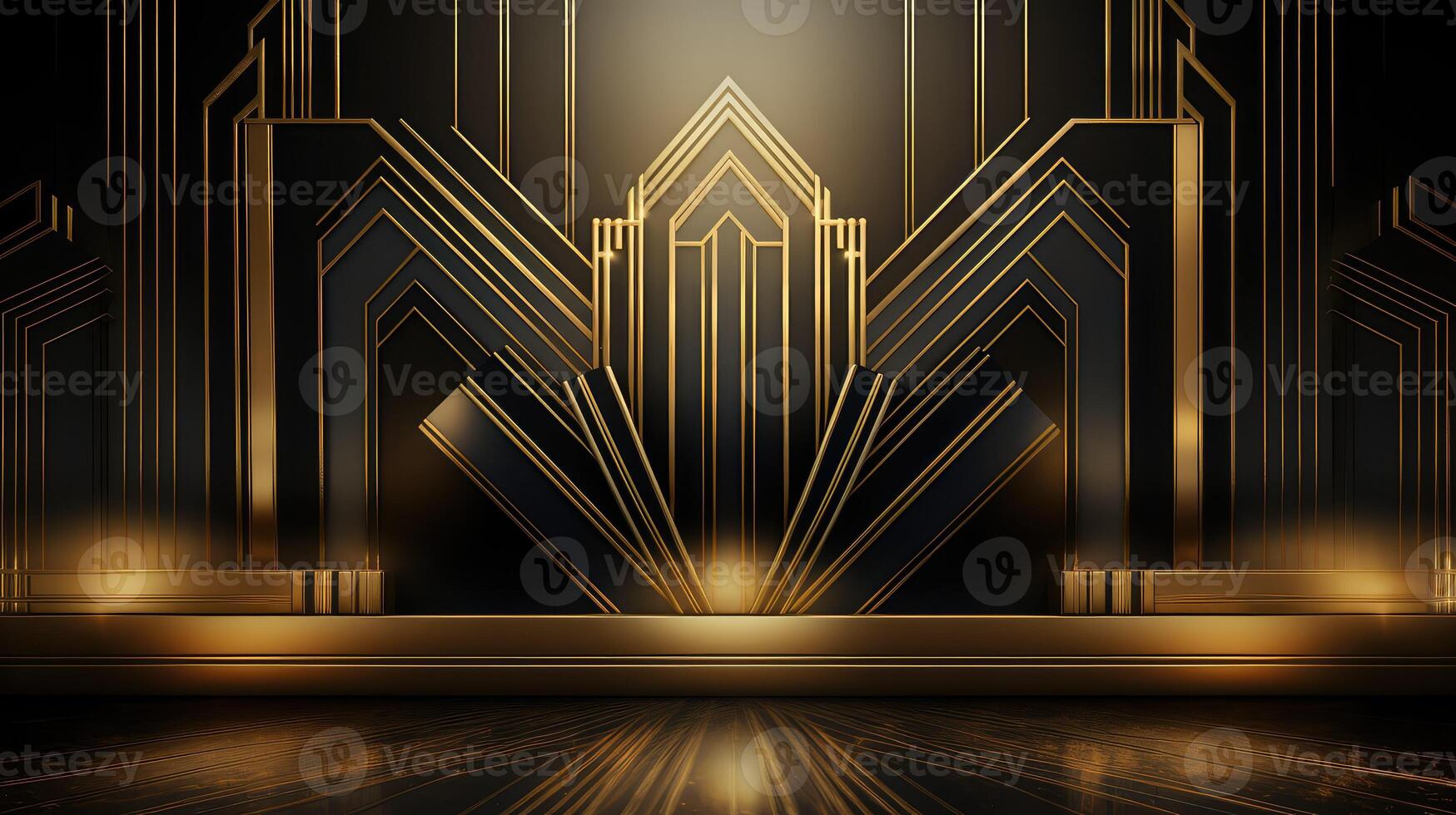 glamour art deco gold background photo