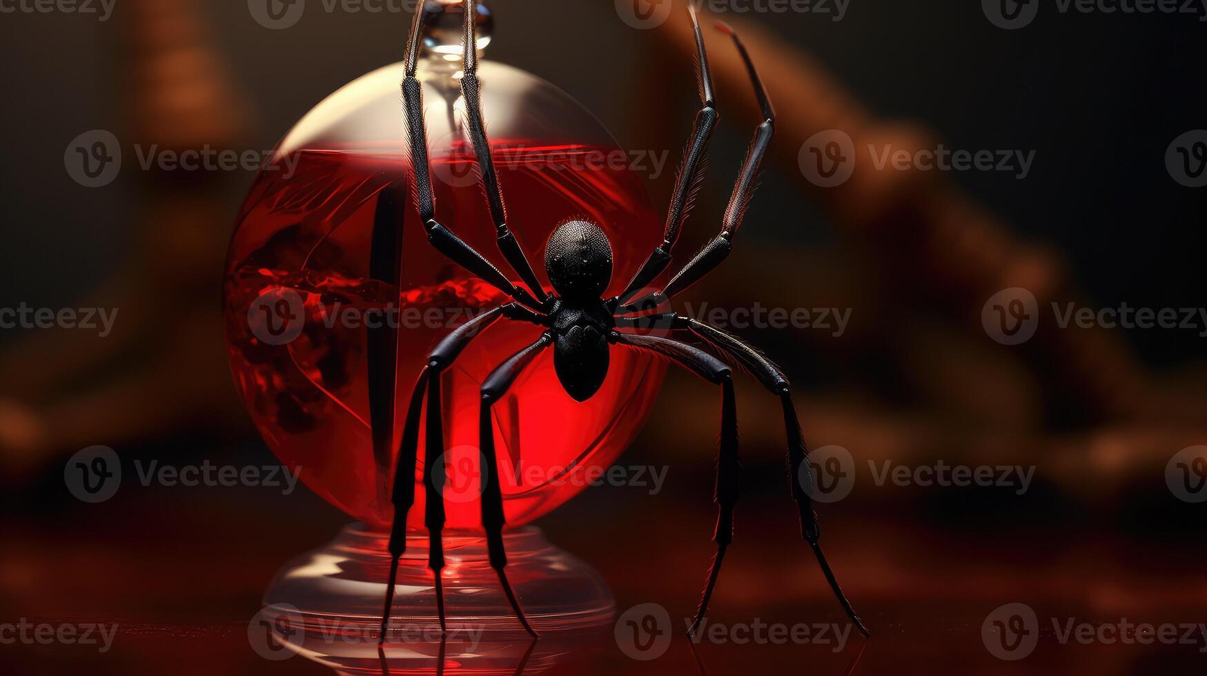 red black widow hourglass photo