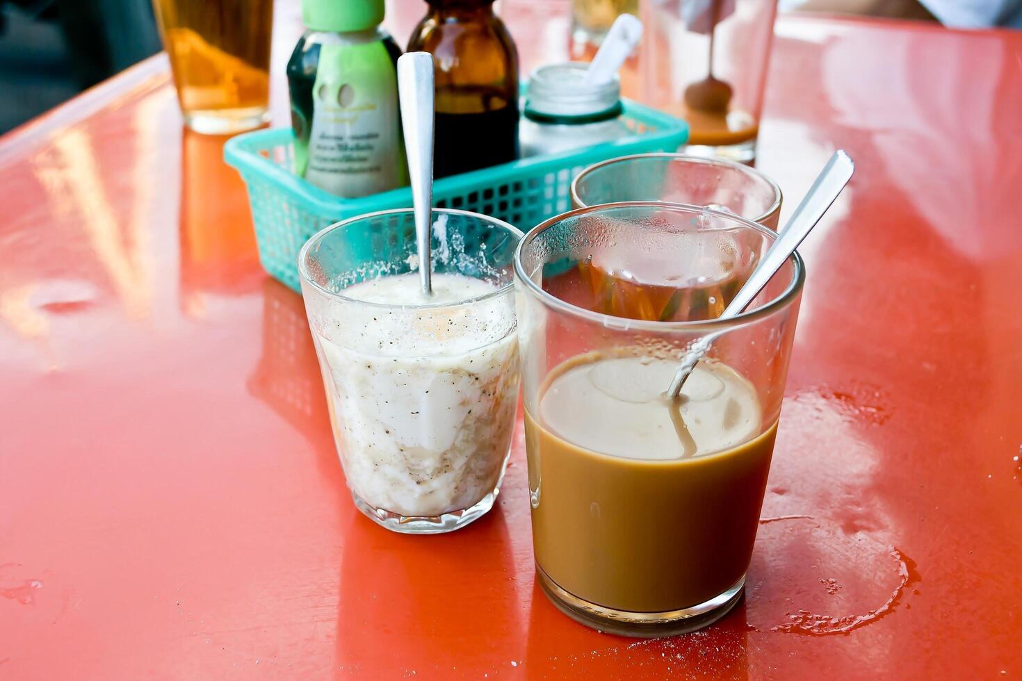 coffee and soft-boiled egg. photo