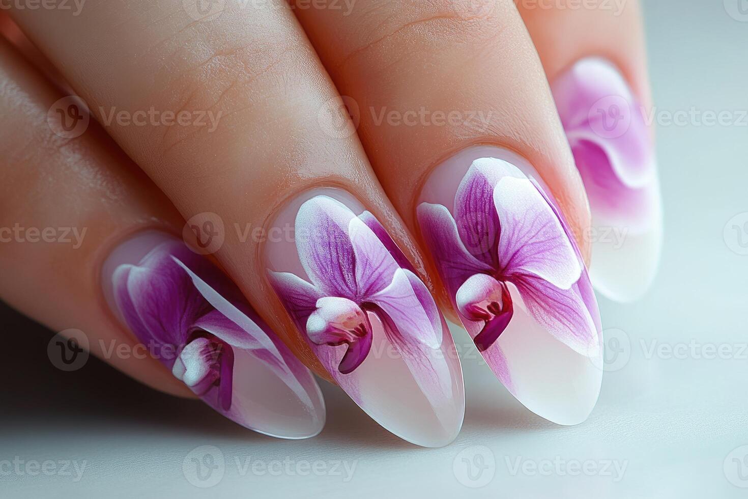 Orchid‑Inspired Nail Art Motif