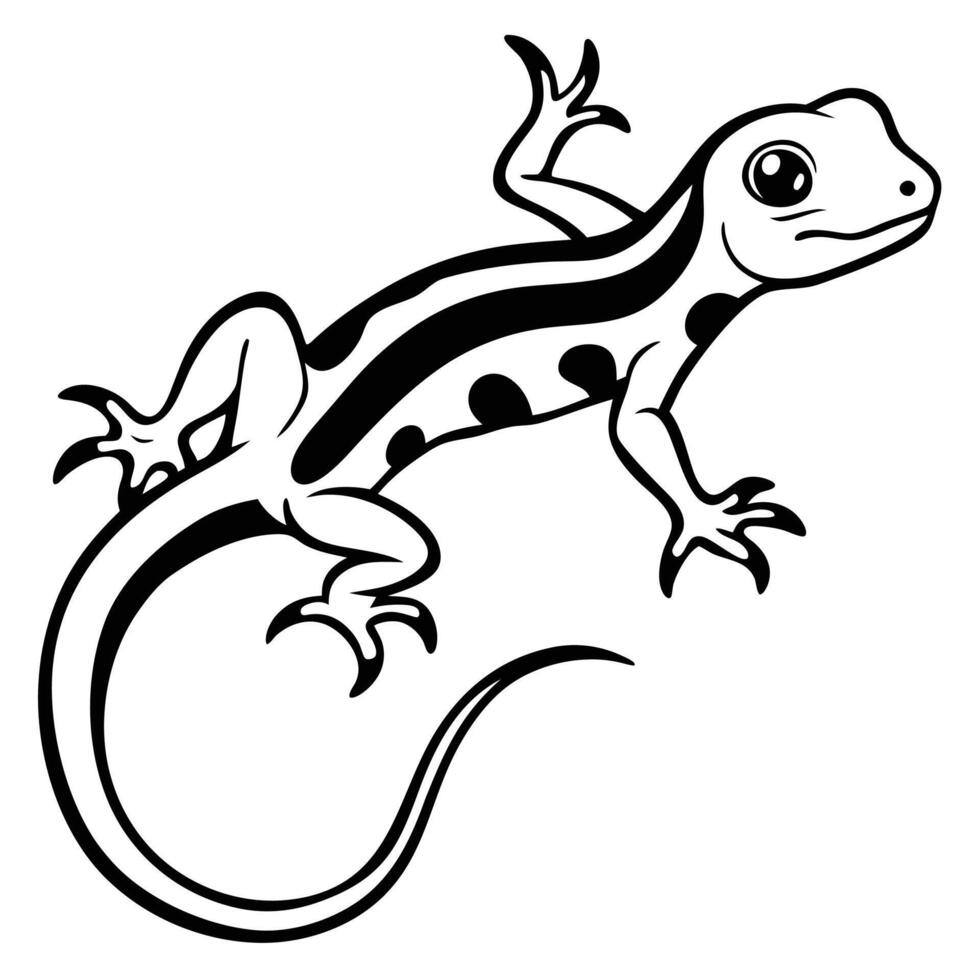 Gecko silhouette for logo design vector
