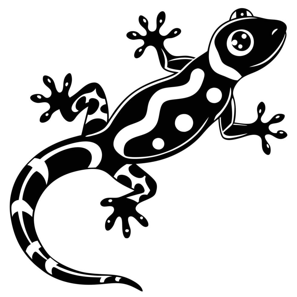 Gecko silhouette clipart vector