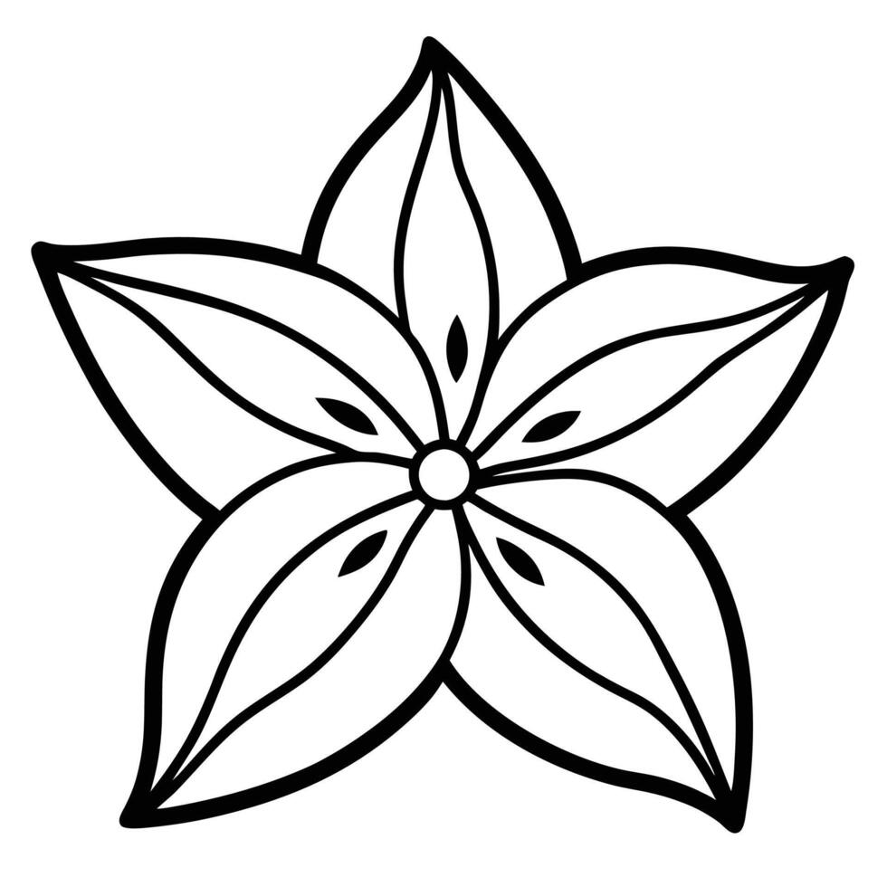 Realistic papaya flower silhouette concept vector