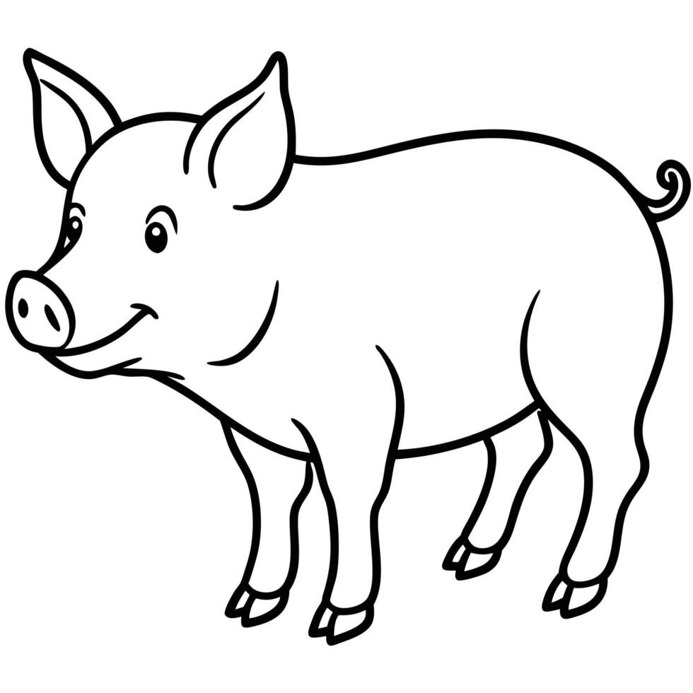 Pig silhouette for logo design vector