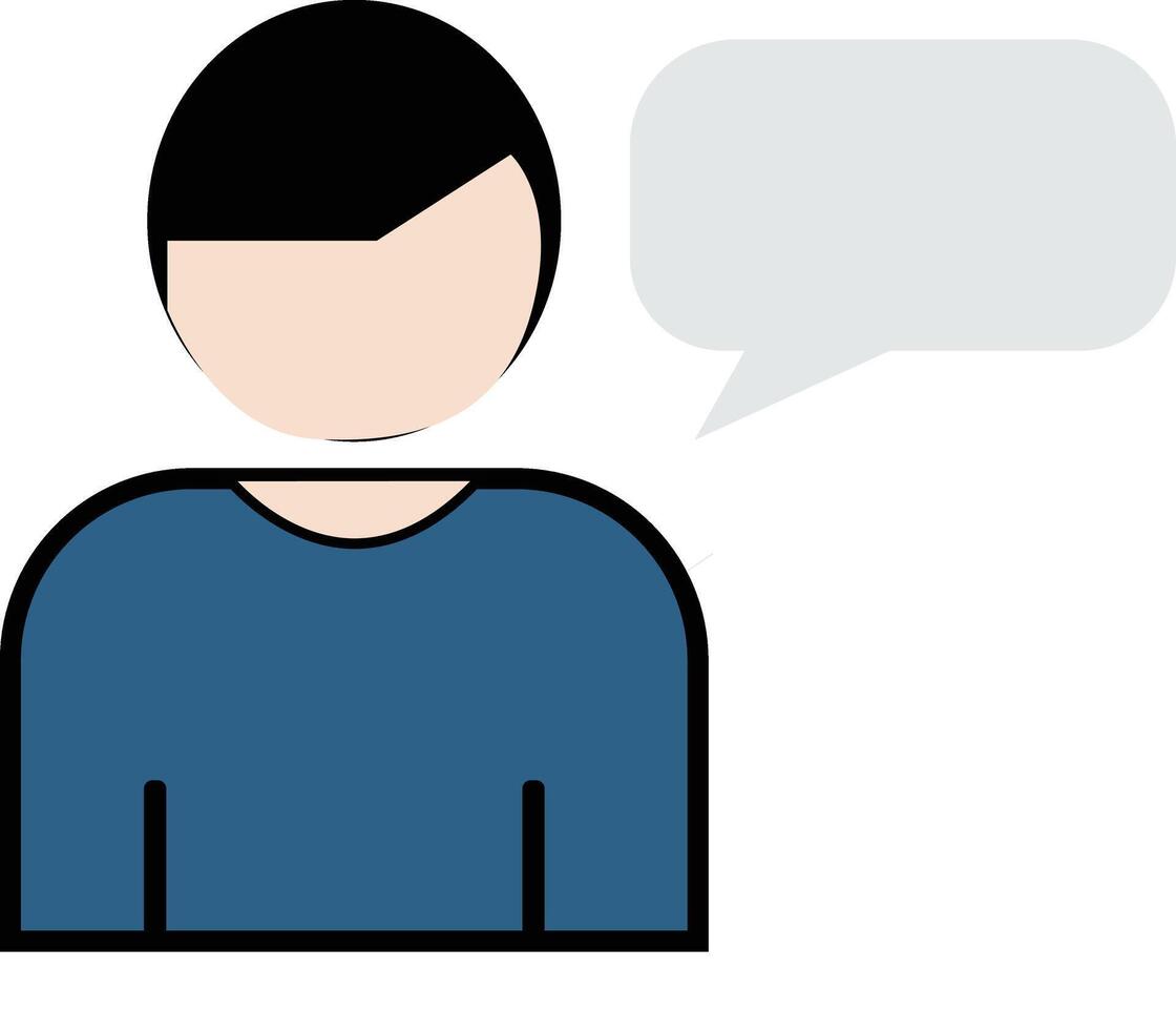 Person speach bubble vector
