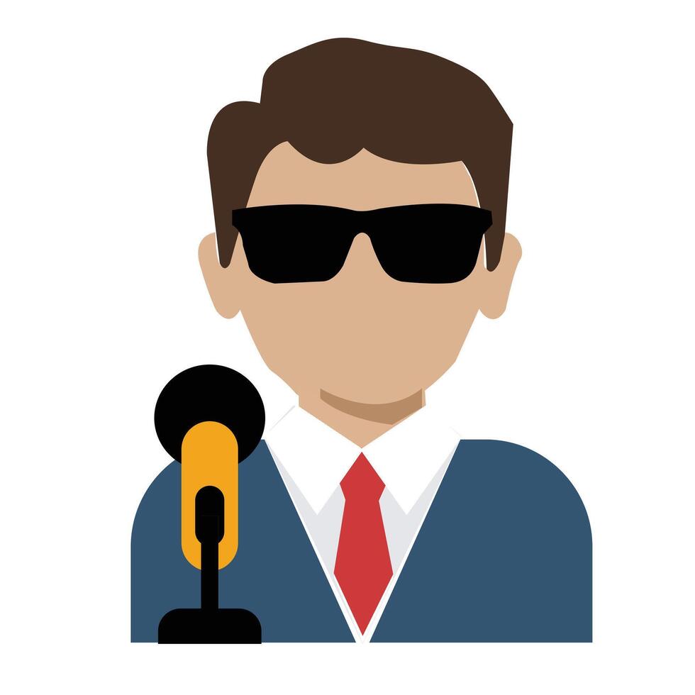 News Reporter Icon vector
