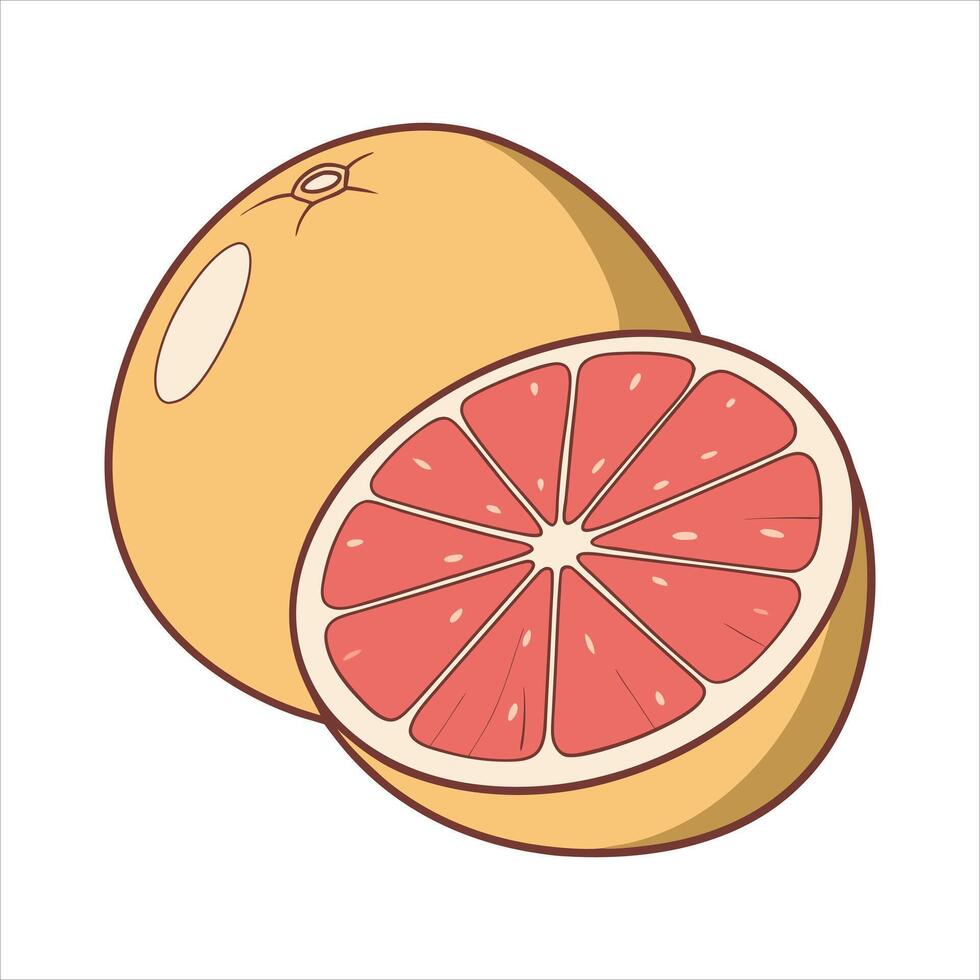 Grape fruit art illustration vector