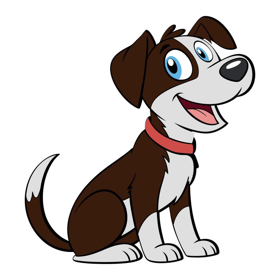 Funny cartoon dog vector