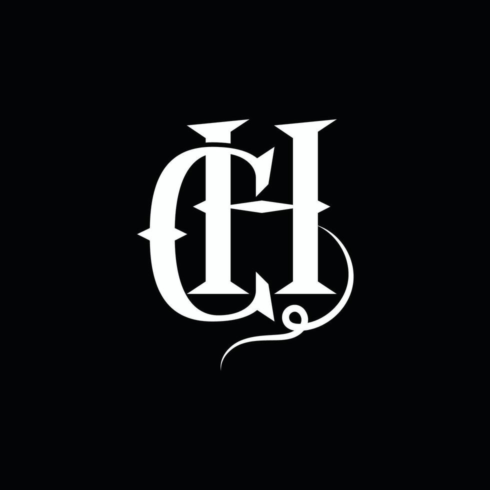 Initial letter CH logo design vector