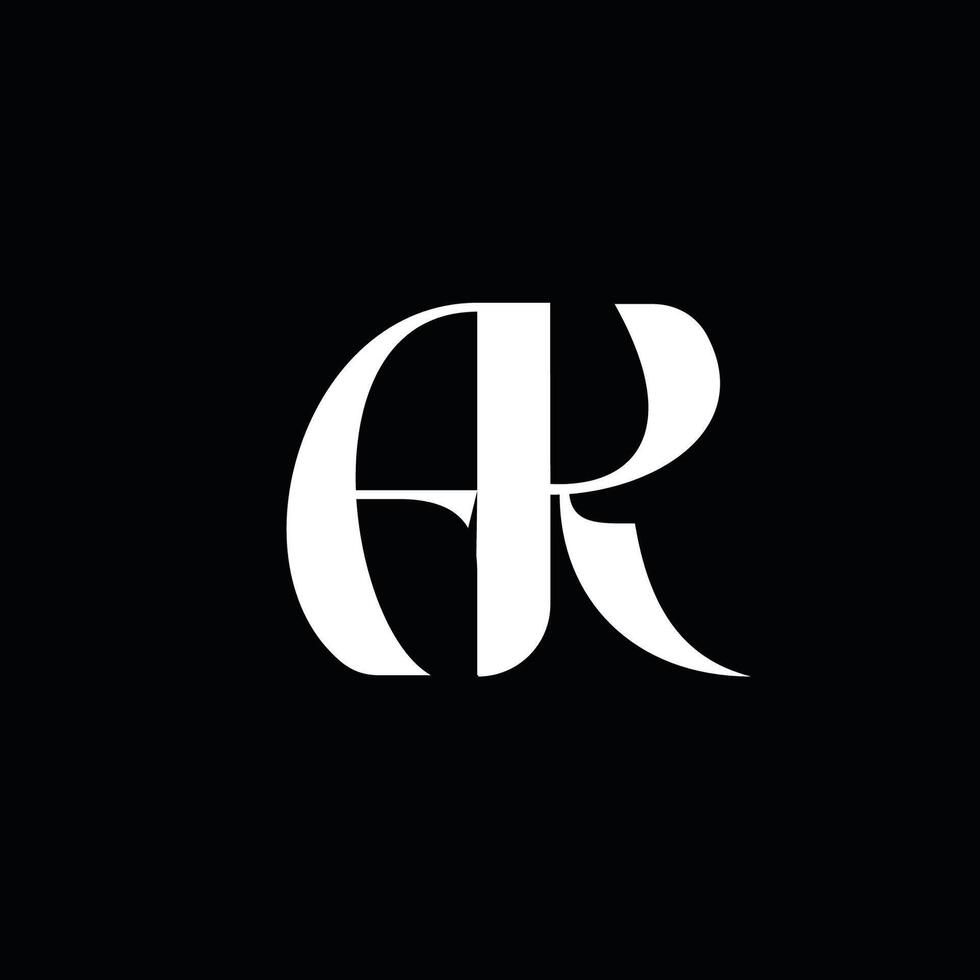 Initial letter AR logo designs vector