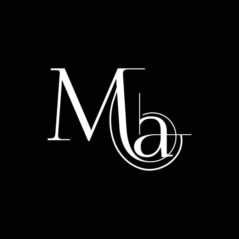 Initial letter logo design Ma vector