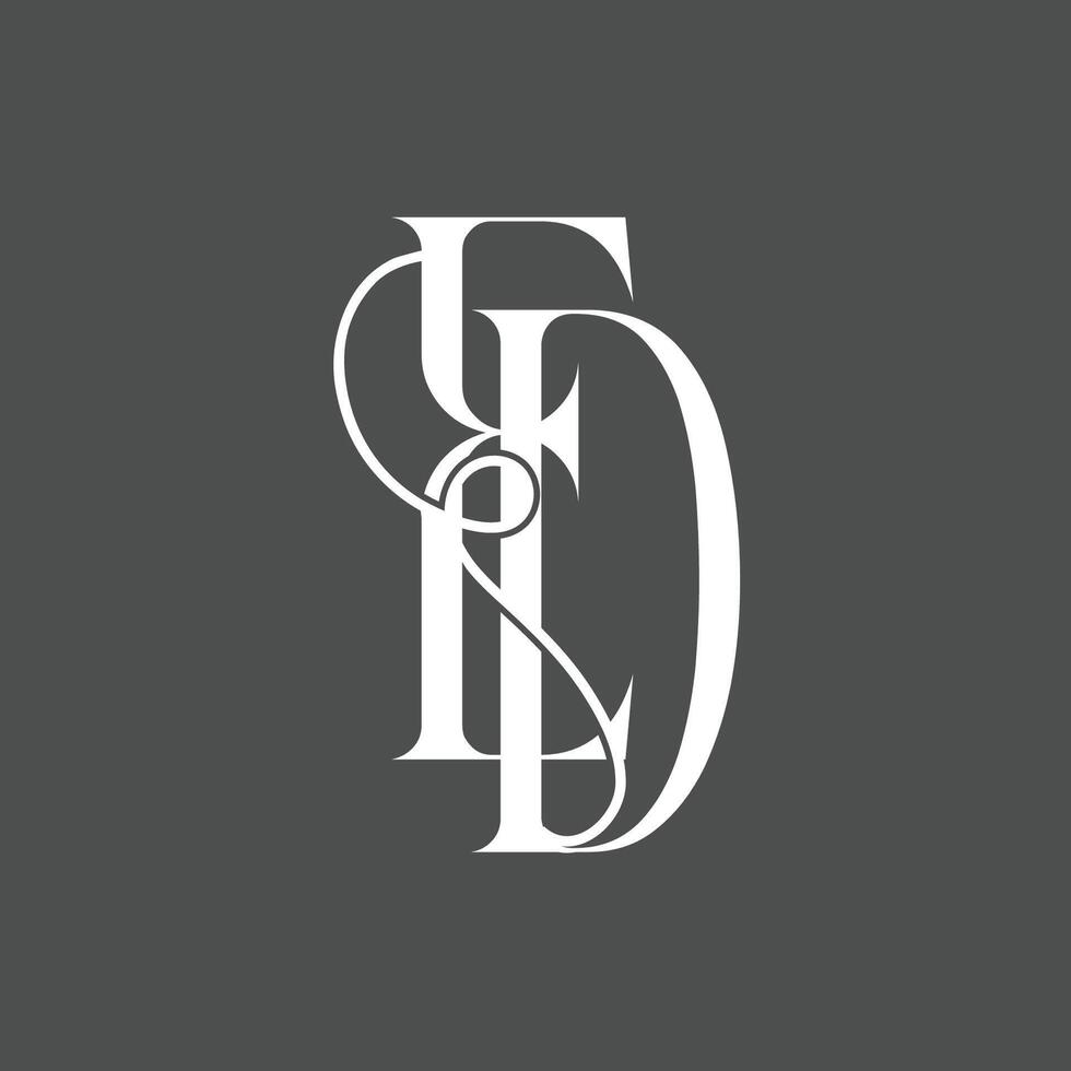 Initial letter logo design ED vector