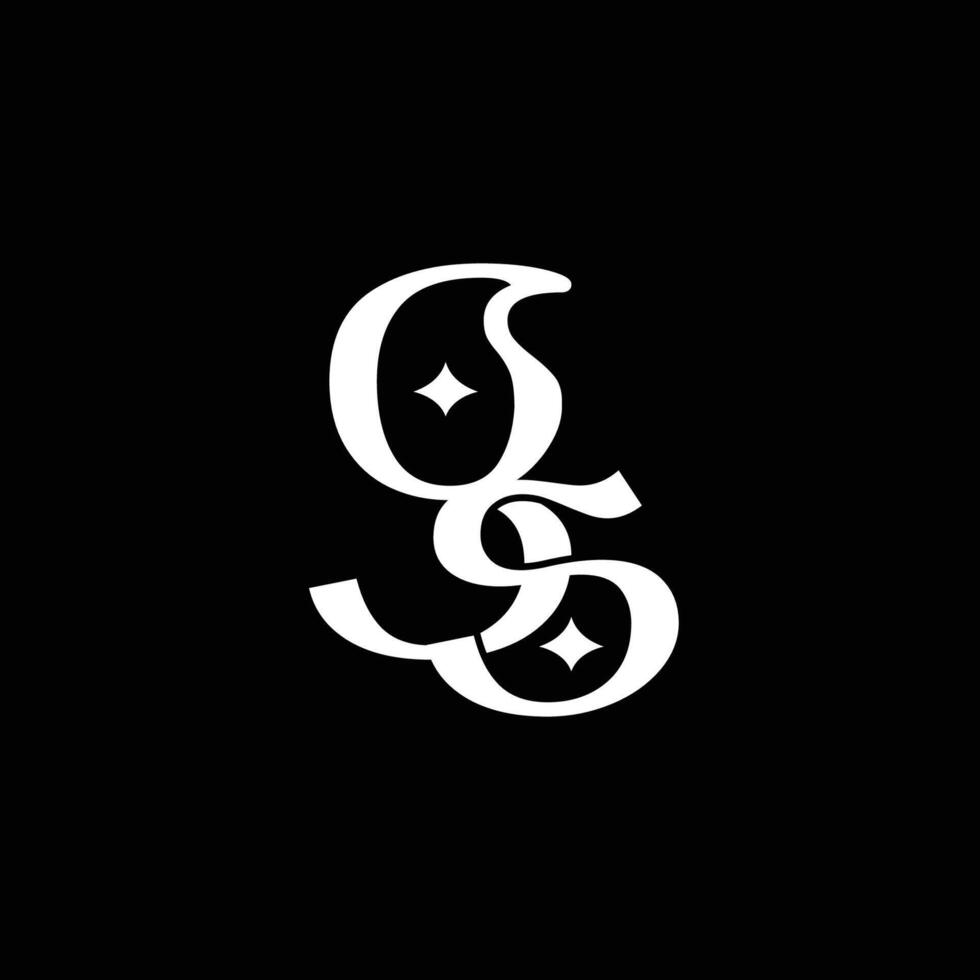 Initial letter gs logo design vector